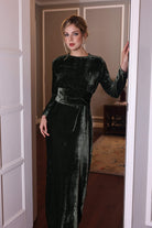 premium silk velvet maxi dress
