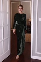 premium silk velvet maxi dress