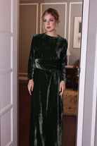 premium silk velvet maxi dress