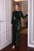 premium silk velvet maxi dress