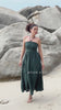 Halter tie linen dress