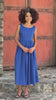 Backless linen midi dress
