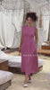 Pink linen midi dress