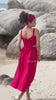 Side cut-out linen dress