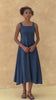 Strappy linen midi dress