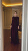 classic wine velvet maxi dress