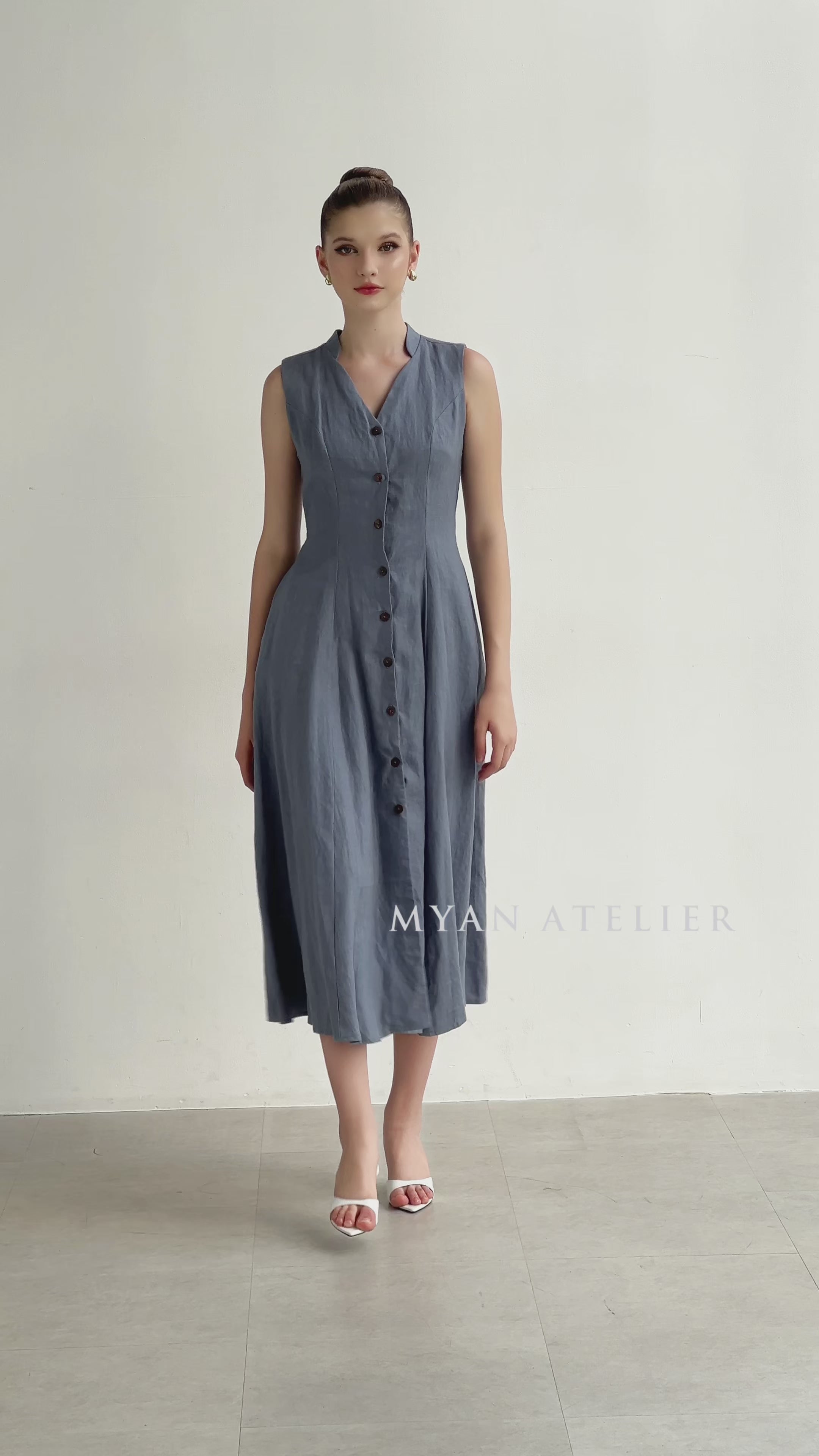 Summer casual linen dress