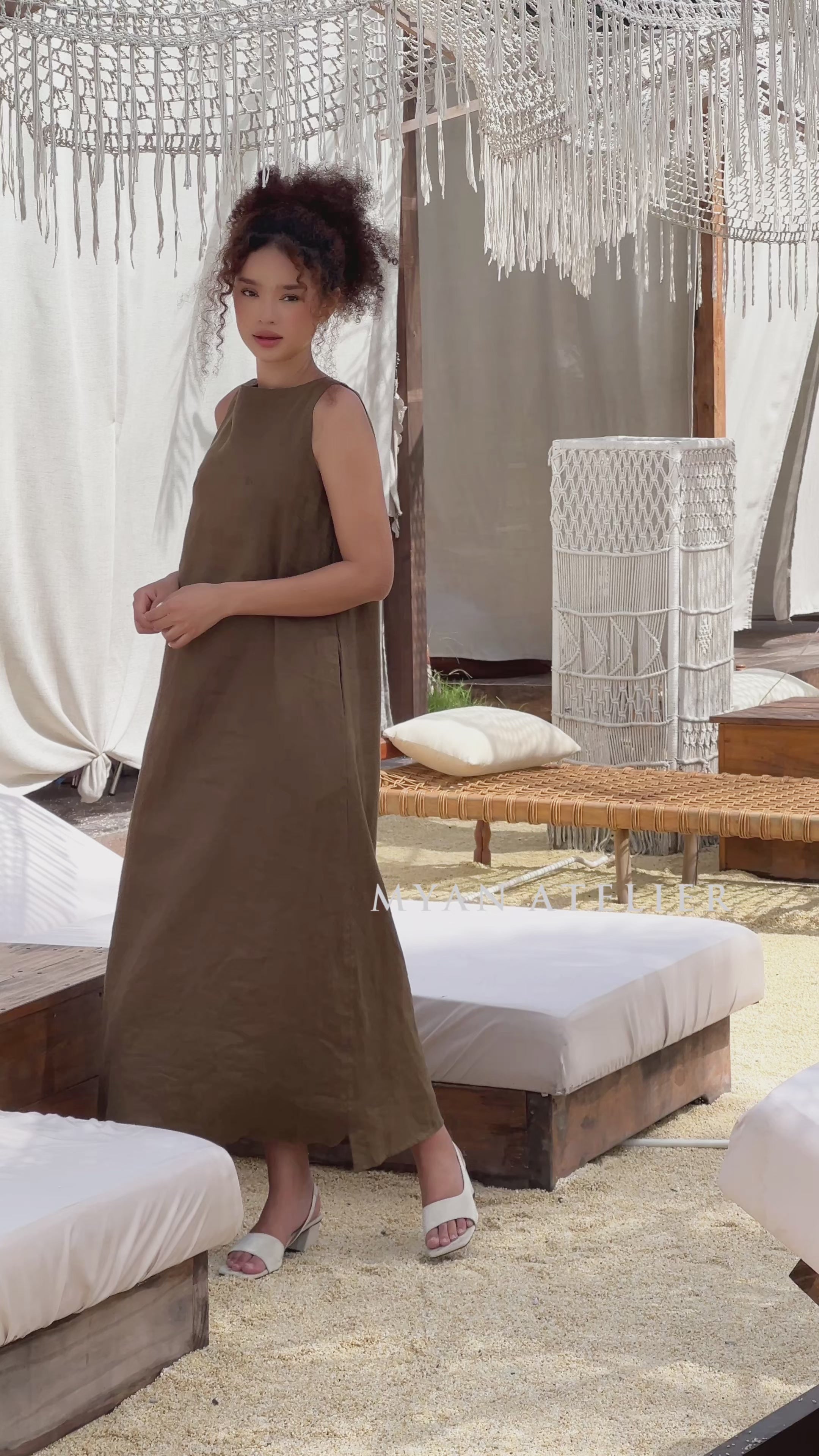 Long linen summer dress