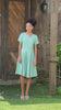 Pleated linen midi dress