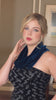 blue velvet cowl scarf holiday gift