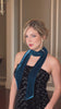 blue velvet skinny scarf mothers day gift