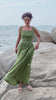 Linen cross back dress