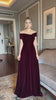 Off-shoulder velvet dress
