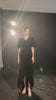 High-low velvet dress