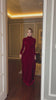 modest velvet maxi dress for women