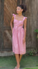 Casual pink linen sundress