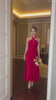 velvet halter formal dress
