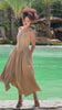 Linen spaghetti strap dress