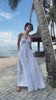 White linen maxi dress