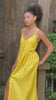 Button front linen summer dress