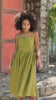 Green linen sundress