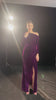 Velvet side slit formal gown