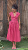 Cap sleeve linen dress