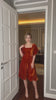 Velvet flutter sleeve dress