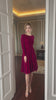 boat neck velvet dress