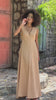Sleeveless V-neck linen maxi dress