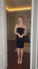 Strapless velvet gown
