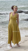 Bow tie back linen dress