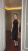 velvet halter neck dress