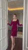square neck velvet dress