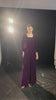 Long sleeve velvet formal dress