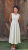 Sleeveless pleated linen summer dress
