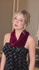 red velvet snood scarf for women