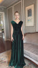 Velvet cowl neck gown