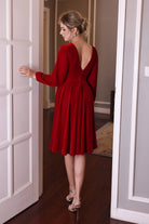 red velvet christmas party dress