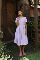 Short sleeve linen dress