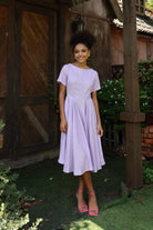 Short sleeve linen dress
