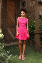 Sleeveless linen mini dress