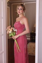 sleeveless minimalist velvet gown