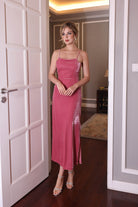 sleeveless minimalist velvet gown