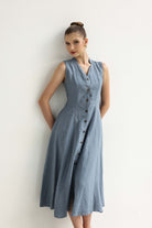 Summer casual linen dress