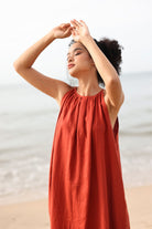 Summer linen beach dress