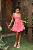 Summer linen ruffle dress