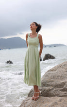 Sweetheart linen sundress