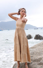 Tiered linen summer dress