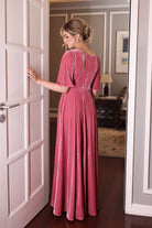 velvet dress flutter sleeves